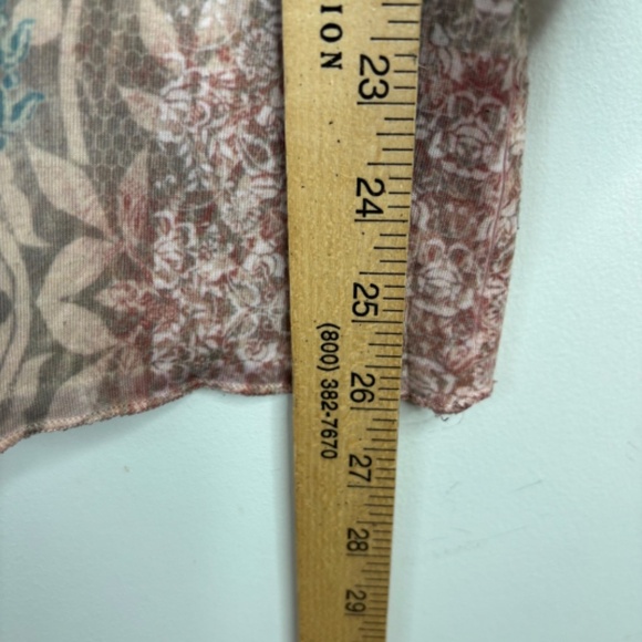 Vintage 90s Fairy Top Asymmetric Bell Sleeve Beaded Pink Retro Angel Chicos L - Picture 5 of 9